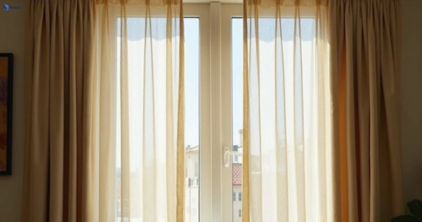 Dusty and dull curtains in toorak-vic before steam cleaning